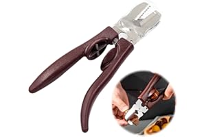 XYUAYAMZ Cascanueces Acero Inoxidable Nogal Alicates - 1 Pieza Tijeras Para Castañas con Puntas Cruzadas, Herramienta Multifuncional de Cocina Para Pelar Avellanas, Nueces Pecanas y Almendras ( Marrón)