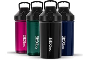 720°DGREE Shaker Fitness uberShaker 550ml - Premium Shaker à protéines sans compartiment à poudre, sphère – Anti-fuite, Sans-BPA – Pour boissons crémeuses protéines, gym, entraînement, nutrition