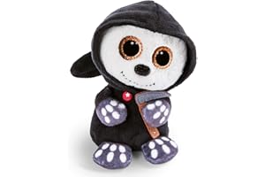 NICI 46305 Halloween GLUBSCHIS Cuddly Soft Toy Scary Harvester Sanit, Black, 15cm