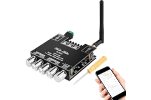 KOLRID Bluetooth Verstärker Modul Hifi Stereo - 2.1 Audio Amplifier Board Mini Digital Endstufe Platine Bass und Treble Tuner 2X50W+100W 12V-24V