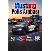 Polis Arabası Metal &Ccedil;ek Bırak Oyuncak Araba 1:38 &Ouml;l&ccedil;ek Kapıları A&ccedil;ılan Model Ara&ccedil;
