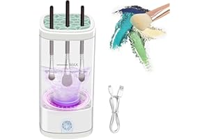 Gerbala 2025 Elektryczna maszyna do czyszczenia pędzli do makijażu, 2 w 1 suszarka do pędzli do makijażu i podkładka do pędzli do makijażu w połączeniu 01