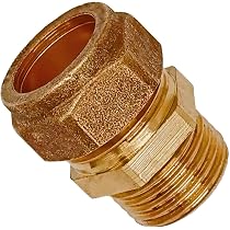 Übergangskupplung 1/2″ AG Auf 15mm Kupferrohr – Klemmringverschraubung Aus Messing, Für Trinkwasser