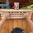TWO STONES Hangboard Rock Climbing Hangboard with Phone Holder, Band Holder, Jugs, Pinches, Pockets, Edges and Slopes; Wood Hang Board for Climbing