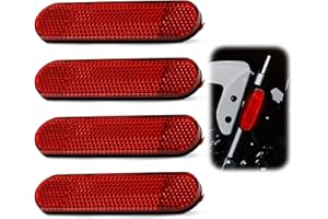 Duluok 4 Pièces Catadioptre Homologué E4 100 x 24 x 8mm pour Moto et Vélo - Réflecteur de Sécurité Rectangle Arrière pour Plaque - Compatible Scooter Cyclomoteur