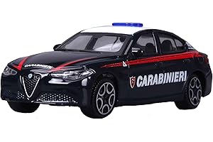 BBURAGO - Samochód karabinierów - realistyczny model samochodu w skali 1:43 (wybór losowy spośród dostępnych modeli), oficjalne prawo jazdy karabinierów, zalecany wiek: 3+ lat.