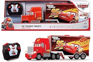 Jada- Camión MCTRUCK con radiocontrol- (3 Canales 2,4 GHz), luz, Sonido, Remolque Desmontable, Puerta de Remolque de Apertura Manual,Escala 1:24, 46cm (203089039)