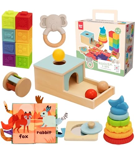 Taf Toys Juego De Escondite Magnético 4 En 1 – Aprendizaje De Frutas, Números Y Memoria Desde 18 Meses