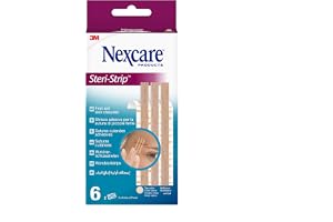 Nexcare Steri-Strip hudstängning, solbränna, 6 mm x 75 mm, 6/pack