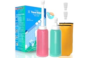 TONELIFE 2Pcs-Pack Pink+Green 17oz Peri Bottle for Postpartum & Perineal Care,500ml Portable Travel Bidet for Personal Hygiene Cleaning