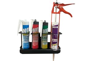 GENERIC Metal Caulking Gun & Sealant Tube Holder – Wall Mounted Storage Rack for Mastic, Silicone, and Adhesive Tubes – Durable, Heavy-Duty Construction – Fits Most Standard Tubes – TR Home Solutions