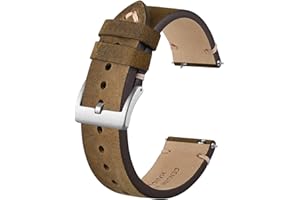 BISONSTRAP Cinturino per Orologio in Pelle Antico, Cinturini di Ricambio da Uomo, Sgancio Rapido, Larghezza Cinturino 18mm 20mm 22mm