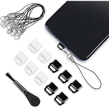 PLIGREAT 12 stuks Leuke Knoop Vorm Stofkap Compatibel met USB C Type C