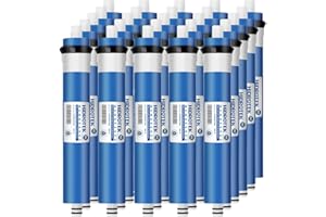 Geekpure Universal Compatible 100 GPD membrana de ósmosis inversa recambio - NSF Certificado elimina 98% de contaminantes en agua, paquete de 25