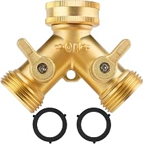 Raccordo A Y Per Tubo Da Giardino In Ottone Massiccio E Acciaio Inox 304 – Due Vie, 1 Anno Di Garanzia