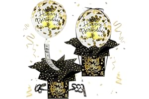 TOMTARY Birthday Money Box, Money Box Cash Gift Pull Kit, Money Gift Ideas Novelty, Happy Birthday Money Balloon Surprise, Cake Surprise Money Gift Box Party Supplies for Birthday Cake Decoration