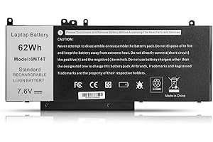 ARyee 6MT4T Battery Compatible with Dell Latitude 15.6" E5470 E5570 Notebook Series Precision 3510, Replacement for 07V69Y 6MT4T 7V69Y TXF9M 79VRK(7.6V 62Wh)