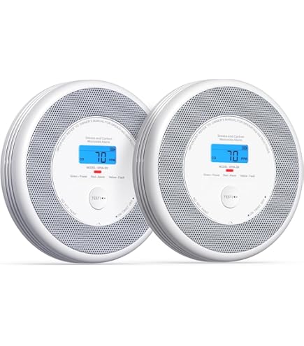 GasDoc DS-399 Koolmonoxidemelder, oplaadbare 3-in-1 draagbare CO-detector met hoorbare en visuele waarschuwingen voor reizen en kamperen, CO-meter voor thuis, auto en tent - koudgrijs