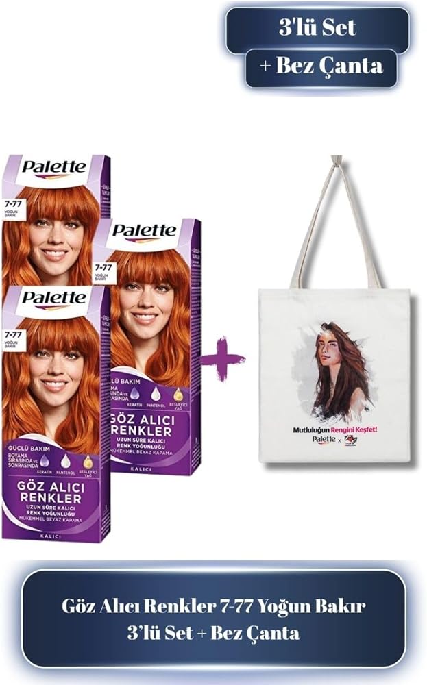 Palette Göz Alıcı Renkler 7-77 Yoğun Bakır X3 - Palette Çanta