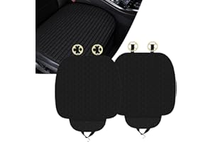 Hoxfly Cuscino per Sedile Auto, Coprisedile Auto Anteriori, Soft Protezione per Sedile, Cuscinetti per Sedile Auto, Cuscinetto Protettivo in Nero, Coprisedile Auto Universali Anteriori