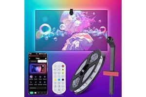 Diyife Retroilluminazione LED per TV [Versione Aggiornata-4M] Striscia LED TV, Sensori AR Rilevano il Colore, LED TV 4 Metri con App Controllato e Controller per TV da 50-60 Pollici,PC,Gaming e Feste