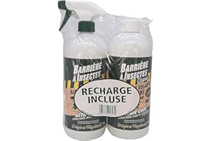 BARRIERE A INSECTES Green Insectes Rampants, Volants, Acariens-Actif d'origine végétale-Prêt à l'emploi Recharge 1 L, Nicht Zutreffend
