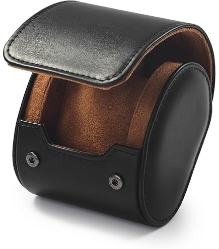 Boîte à Montres Homme En Cuir PU Velours - 1 Compartiment, Fermeture éclair - Neuf