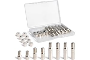 SPDYCESS 16 Stück Ventilverlängerung Autoventil, 19/27/39mm Reifen Ventil Verlängerung Adapter mit 8 Metall Ventilkappen für Scooter M365 Auto PKW LKW Van