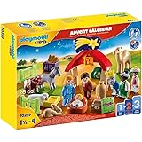 PLAYMOBIL Adventskalender 70259 kerststal met liefdevolle figuren, dieren en accessoires achter elk deurtje, 26-delig, vanaf