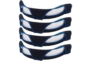 TRPOEY 4 PCS Hard Hat Sweatband, Belt Hard Hat Liner, Washable Helmet Welding Antiperspirant Belt, Accessories Cotton Comforter Pad Reusable Helmet Sweat Pads Accessories (Black)