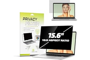 Fluflyer 15,6 Zoll Laptop Blickschutzfolie 16:9, Anti-Blaulicht, Blendfrei, Augenschutz, Anti-Reflexion, Displayfilter Sichtschutzfilter Kompatibel mit HP/Dell/Acer/Lenovo/ThinkPad/Asus (345 * 194mm)