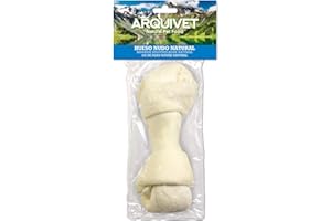 ARQUIVET Hueso Nudo Natural Piel - 16 cm (Bolsa 1 ud) - Snacks, chuches, premios, golosinas, chucherías y recompensas para Perros - Huesos dentales para morder