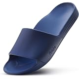 Frido Arch Comfort Slides for Women & Men, Built-In Arch Support, Cushioned EVA Footbed, Non-Slip Sole, Indoor & Outdoor Slippers for Home, Beach, Pool, Travel & Daily Wear: 