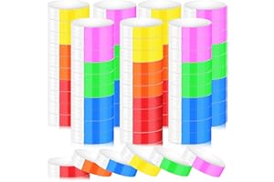 Aoriher 600 Pulseras Identificativas de Papel Pulseras de Entrada al Concierto Ligeras Brazalete de Festivales Impermeable Banda de Muñeca de Evento para Fiestas Seguridad Discotecas (Multicolores)