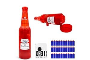 UNIKONIO Pistole Mini Blaster, Trinkflaschen Spielzeug Blaster, Spielzeugpistole mit Schaumstoff Pfeilkugeln, Spielzeug Schaumstoff Blaster Pistolen, Soda Blaster Pistolen, Patry Game Toy - Rot