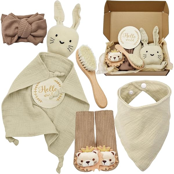 Kit Cadeau Naissance Bébé - 3 Pièces : Couverture + Serviette à Capuche + Gant - Couverture Transformable En Peluche