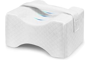 Kawaology Cuscino per ginocchia in memory foam, per dormire, per chi dorme sul fianco e donne in gravidanza, per allineamento della colonna vertebrale, sollievo da sciatica, ginocchia,