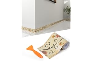 FBBULES Bordo Autoadesivo Adesivo per Pareti in PVC Stile Naturale Bordi Pannelli Adesivi Striscia Adesiva Muro per Soggiorno Camera da Letto Cucina Bagno