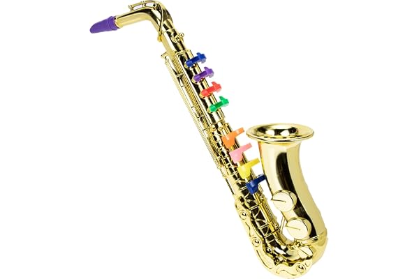 SUPVOX Jouet Saxophone Simulé Portable 17.32In Avec Boutons Colorés Instrument Musical Enfant Pour Développement Motricité Fine Et Jeu Éducatif