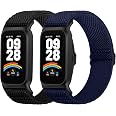 WNIPH 2 Piezas de Correas Elásticas Ajustables Compatibles con Xiaomi Smart Band 9 active/Redmi Smart Band 3, Correa de nailo