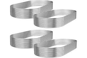 Bvewg 4 Pack 6x3FT Oval Galvanized Raised Garden Bed Outdoor,Metal Garden Bed for Vegetables,Steel Raised Beds for Gardening,Above Ground Box for Flower