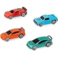 DRIVEN by Battat - Pull-Back 4 Pack Turbocharge Series Set with 4 Car Toys and Race Track Accessories for Girls and Boys, Age 3+ (WH1121GZ)