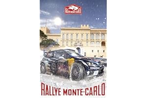 Schatzmix Auto Monte Carlo Monaco Rally Plaque Murale en tôle Multicolore 20 x 30 cm