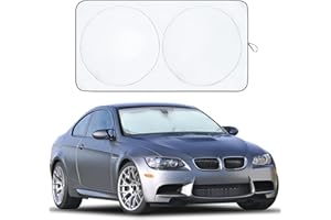 EcoNour Osłona przeciwsłoneczna na przednią szybę samochodu z woreczkiem do przechowywania, standardowa (162 x 81 cm), trwała, 240T, osłona przeciwsłoneczna do ochrony przed promieniowaniem UV i słońcem, akcesoria do wnętrza samochodu do opalania