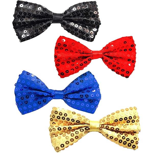 Set 5 Papillon Uomo Con Paillettes - Preannodati Per Feste E Matrimoni - Foto 9