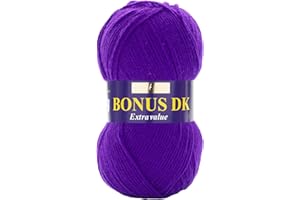 SIRDAR Hayfield - Lana de Tejido Doble Bonus DK (100 g), Hilo, Morado Brillante, 19 x 9 x 9 cm
