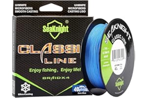 SeaKnight Classic 4 brins Tresse Fil de Peche 300M/500M Ligne tressée Super Plus Fins, Plus forts et Plus Lisse Ligne de pêche 6–36,3 Kilogram