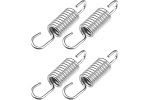 X AUTOHAUX 4 Pcs 6cm Length Silver Tone Motorcycle Brake Pedal Return Spring