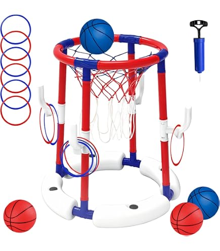 Panier de Basket Flottant pour Piscine, Jeu de Basket Flottant pour Piscine, Jeu de Basket d'Été pour Enfants et Adultes Panier de Basket Flottant pour Piscine, Jeu de Basket Flottant pour Piscine, Jeu de Basket d'Été pour Enfants et Adultes