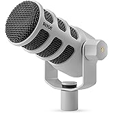 R&Oslash;DE Podmic, Profesyonel Dinamik Podcast Mikrofon, Beyaz